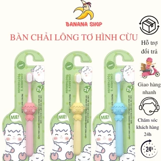 Bàn chải đánh răng hình cừu lông tơ mềm mại cho bé từ 2 đến 6 tuổi