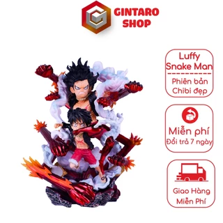 Mô hình One Piece Luffy Snake Man Chibi cực kỳ ngầu và sắc nét, Mô hình nhân vật Luffy Snake Man cao 16cm FullBox