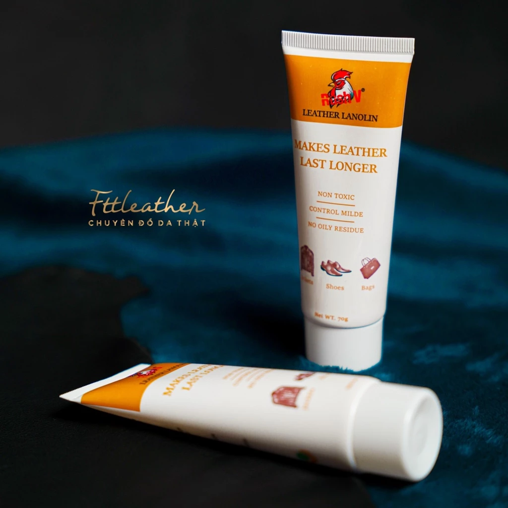 Xi đánh đồ da FttLeather dạng tuýt kem làm mềm, chống ẩm mốc da
