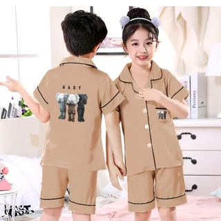 Bộ đùi pijama bé gái bé trai 0361 mặc nhà mặc ngủ in gấu cute tay ngắn quần ngắn FIVEBE