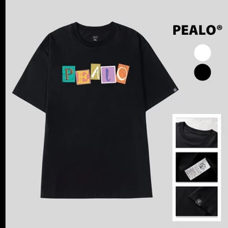 Áo thun  PEALO unisex in logo Pl5mau cotton 4 chiều cao cấp