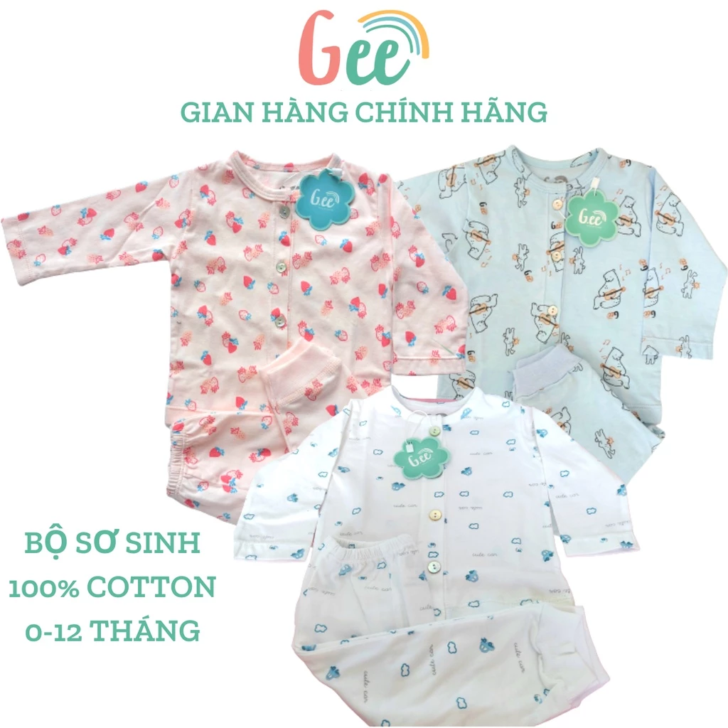 Quần Áo Sơ Sinh Bé Trai Bé Gái Dài Tay Set Bộ Đồ Em Bé Trẻ Em Họa Tiết Dễ Thương Vải Cotton Mềm Mịn, Thấm Hút Mồ Hôi