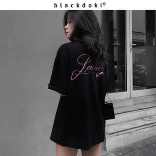 Áo thun nữ BLACKDOKI-Lavie , áo phông basic hiện đại cá tính chất cotton dày dặn oversize