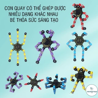 Đồ chơi giải trí con quay SPINER 5 cánh ghép được nhiều dạng khác nhau