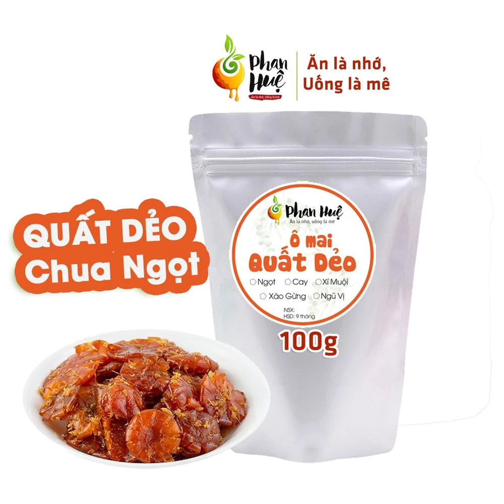 Quất dẻo chua ngọt Phan Huệ Túi Zip 100g. đặc sản Hà Nội