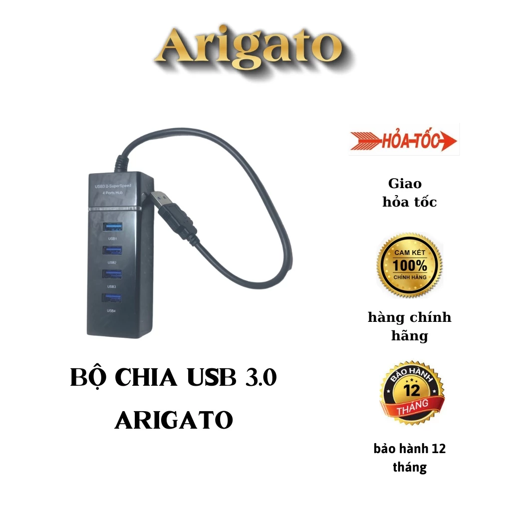 Bộ chia cổng USB 3.0 - Hub chia cổng USB tốc độ cao 4 cổng bảo hành 6 tháng