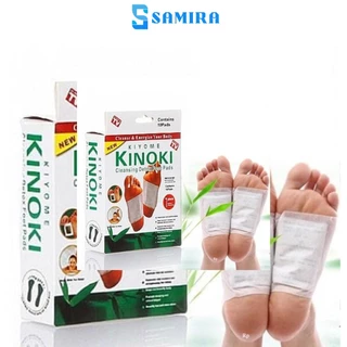 Set 10 miếng dán lòng bàn chân thải độc cải thiện giấc ngủ khử mùi hôi chân Kinoki Detox Foot Patch SA40