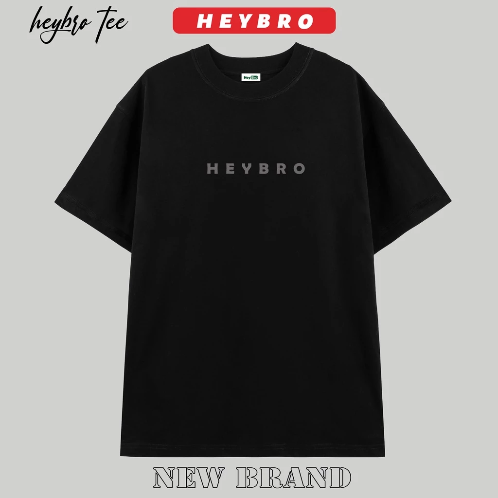 Áo thun nam nữ tay lỡ form rộng oversize local brand HEYBRO / Signature Tee Collection