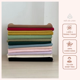 Vải Linen Bột Nhà Vải Linen Màu Trơn Mới Mềm Mại Mịn Màng Bền Đẹp Chắc Chắn Chất Lượng Tốt An Toàn Cho Da