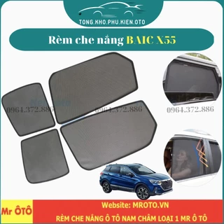 Rèm Che Nắng Xe BAIC X55- Hàng Loại 1 Mr Ô Tô, vải dày, chống nắng tốt, dễ lắp đặt, vừa khít - Đế nhựa/ Có hít nam châm