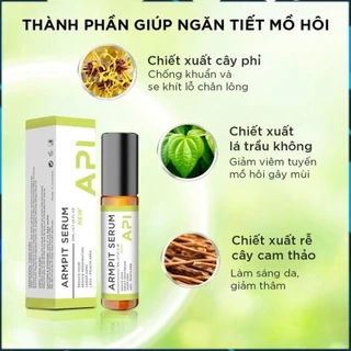 Khử mùi hôi nách API, Son nách API, Lăn khử mùi ngăn tiết mồ hôi 72h