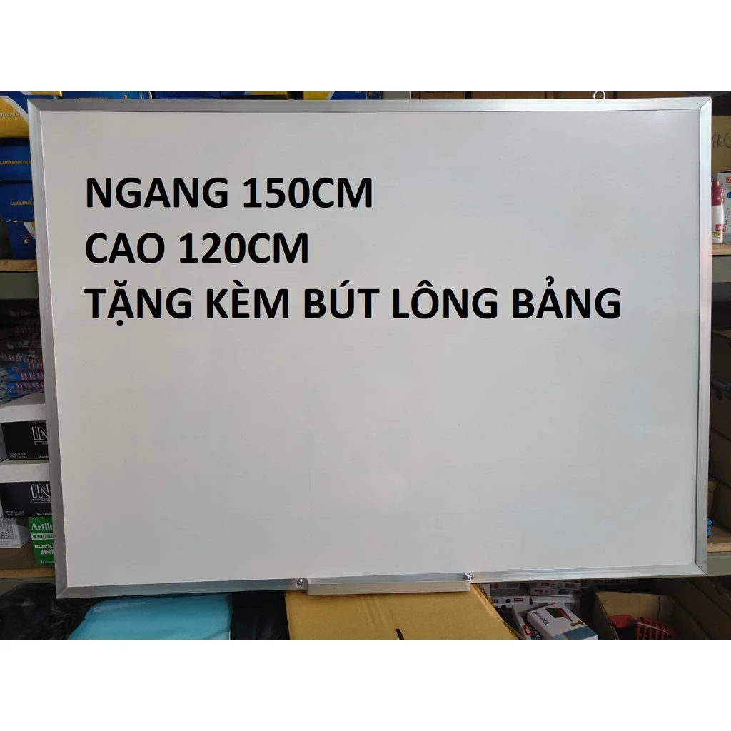 Bảng mica viết bút lông 120 x 150cm tặng kèm bút lông bảng