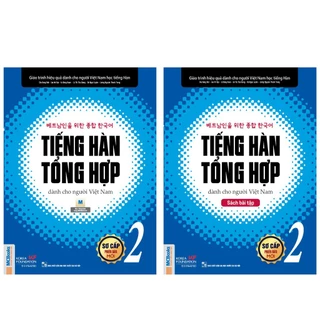 Sách - Combo Tiếng Hàn Tổng Hợp Dành Cho Người Việt Nam sơ cấp 2 (SGK + SBT) bản 1 màu