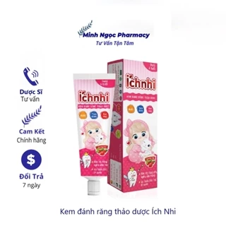 Kem đánh răng thảo dược Ích Nhi cho bé dưới 6 tuổi nuốt được, bảo vệ răng sữa, ngừa sâu răng cho bé.