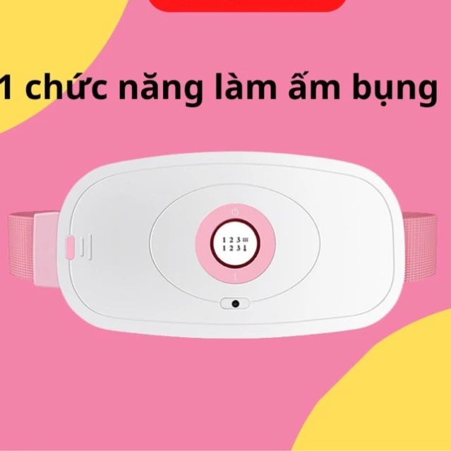 Máy Chườm Bụng, Máy  Làm Ấm Bụng, Đai Đeo Rung Giảm Đau Bụng Kinh Nguyệt, Điều Chỉnh 3 Tốc Độ Làm Nóng Nhanh