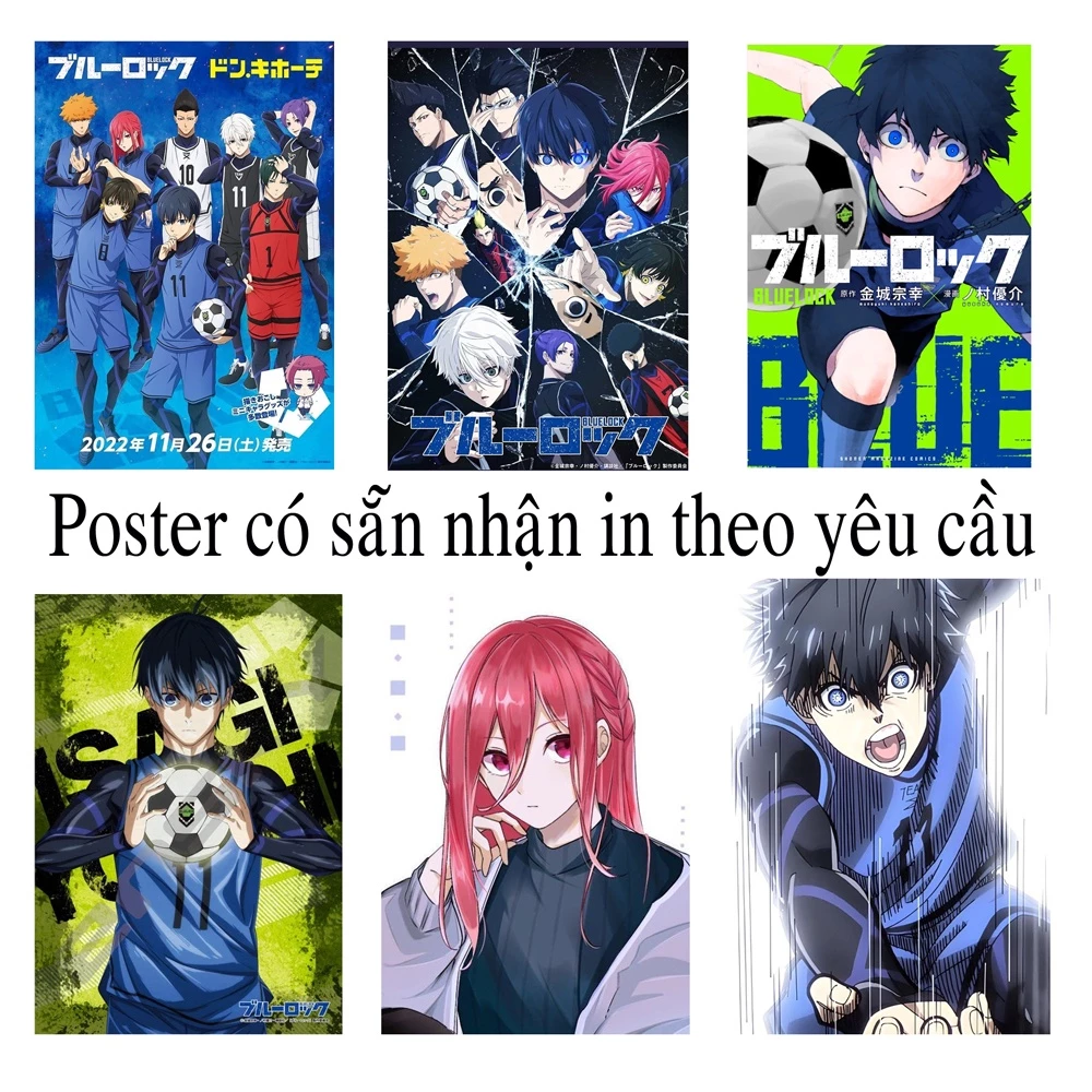 Poster ảnh tranh treo blue lock Isagi Yoichi Bachira Meguru Chigiri Hyoma Kunigami Rensuke Gagamaru Gin Nagi SeishiroM05