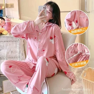 Đồ Ngủ Cho Bà Bầu Trang Phục Cho Con Bú  Đồ Mặc Nhà Mẫu Mỏng Sau Sinh  Áo Cardigan Cho Con Bú Kích Thước Lớn Bộ Đồ Đi Ch