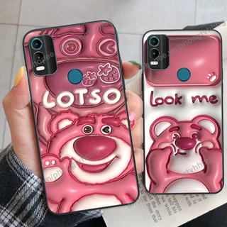 Ốp lưng Nokia C21 PLUS GẤU DÂU LOTSO cực hot hit, mẫu hot cute rẻ cực đẹp