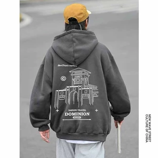 [Mã FATREND2102 giảm tới 30k đơn 99k] Áo khoác hoodie chợ bến thành chất nỉ bông nam nữ - CHP s0