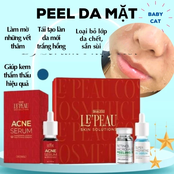 Peel Da Vi Tảo Tái Tạo Da Peel Mặt - Không Sưng, Không Đỏ, Vẫn Bong Da