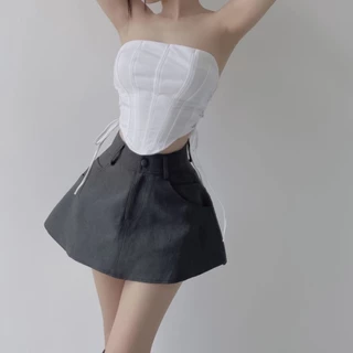 [Có quần trong] Chân váy chữ A linen co giãn Lyn Skirt- Gattag 💖