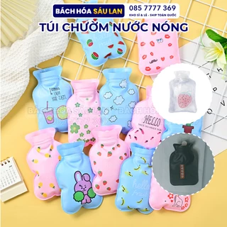 Túi chườm nước nóng màu Đen cá tính, Trong suốt thánh thiện, Hồng xinh xắn