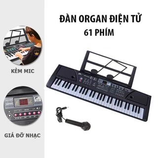 Đàn Organ Đàn Piano Điện Tử 61 Phím Cho Bé Kèm Micro