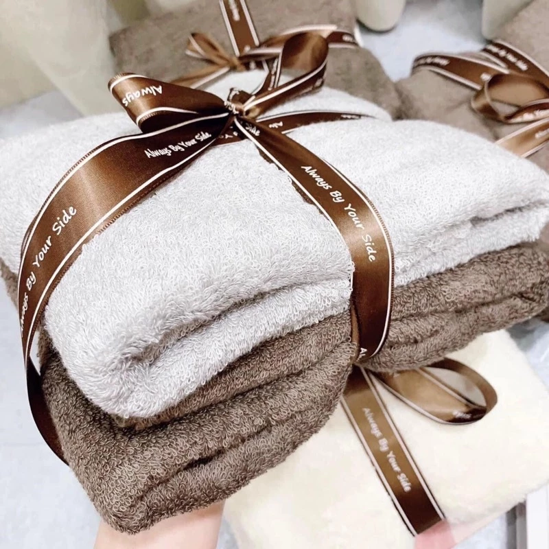Set 2 chiếc khăn tắm xuất khẩu chất cotton size 60 x 120