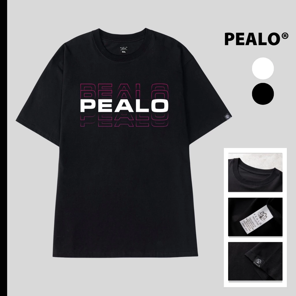 Áo Thun PEALO Unisex  in logo Doc cotton 4 chiều cao cấp