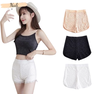 Quần Mặc Váy Ren Hoa Cotton Mềm Mại, Thoáng Mát _NL309