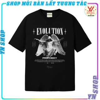 Áo thun form rộng THIÊN THẦN BAY -EVOLUTION nam nữ unisex vải cotton cao cấp đl 250gsm