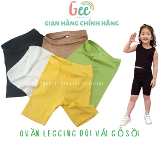 Quần legging đùi bé gái mùa hè Gee dễ thương, vải sợi sồi (modal) mềm mịn, co giãn, thấm hút, size 10-60kg