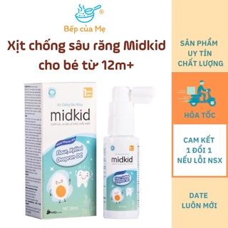 Xịt chống sâu răng cho bé Midkid 30ml, chai xịt chắc răng, shop Bếp Của Mẹ.