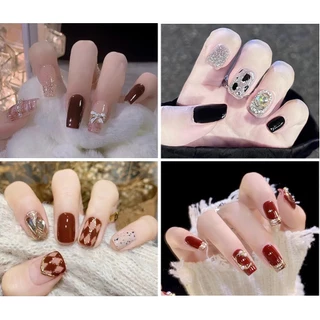 Móng tay giả đính đá /KÈM KEO/ làm nail [Z501-600]