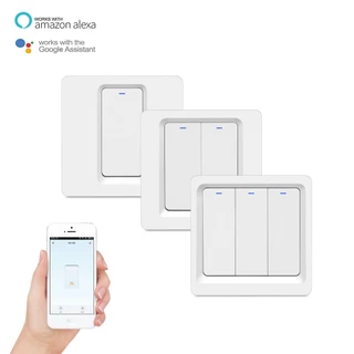 Smart Switch Wifi và Zigbee - Công tắt cơ thông minh cao cấp Tuya - VUÔNG