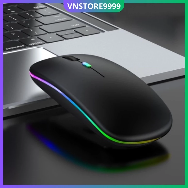 Chuột không dây A2 siêu bền led rgb full box dùng cho máy tính laptop tivi pc chống ồn sử dụng trên 10m bảo hành 1 đổi 1