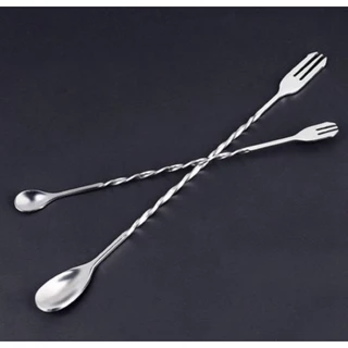 Muỗng/Thìa pha chế bar spoon 23cm hoặc 32cm (thìa bar, muỗng khuấy, thìa khuấy) -  Dụng cụ pha chế