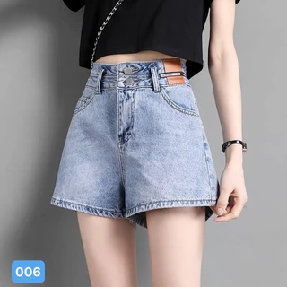 Quần jean nữ ngắn OBOKFASHION, Quần Đùi Jean Nữ Lưng Cao, Co Giãn, Thời Trang Hàn Quốc QSJN006