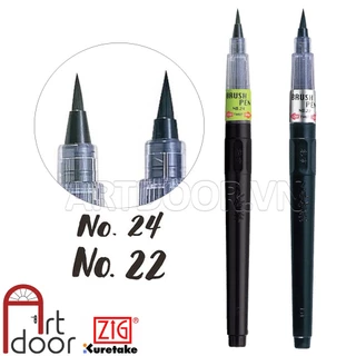 [ARTDOOR] Bút đi nét Đen KURETAKE Zig Brush Manga đầu cọ mềm