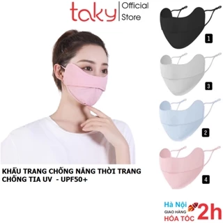 Khẩu Trang -Taky, Mặt Nạ Che Gò Má, Vải Thun Lạnh, Chống Bụi, Chống Nắng, Chống Tia Cực Tím UV Có Nút Chỉnh Dây. 7788