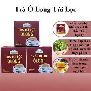 Trà Ô Long Túi Lọc Tân Cương Xanh 40gr - Trà Túi Lọc Giảm Stress, Thanh Lọc Cơ Thể