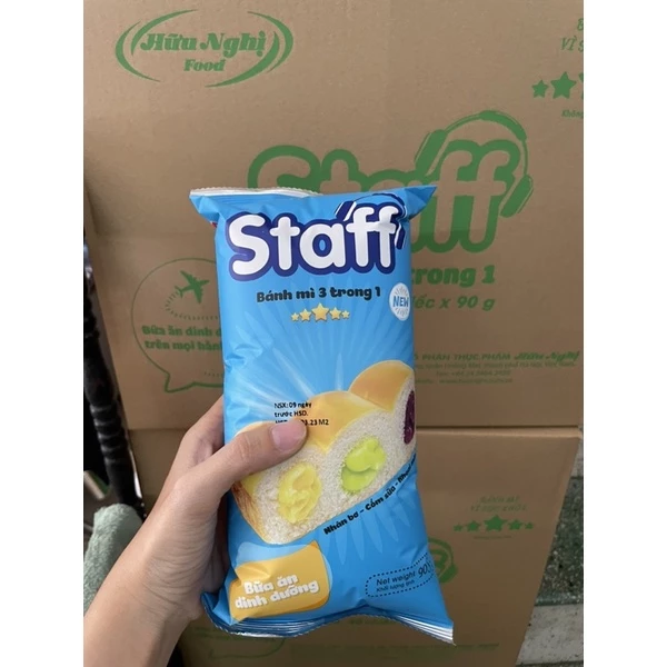 [Phát quà đêm] Combo từ thiện 10 cái Bánh mì tươi 3 vị ngọt 90g Staff