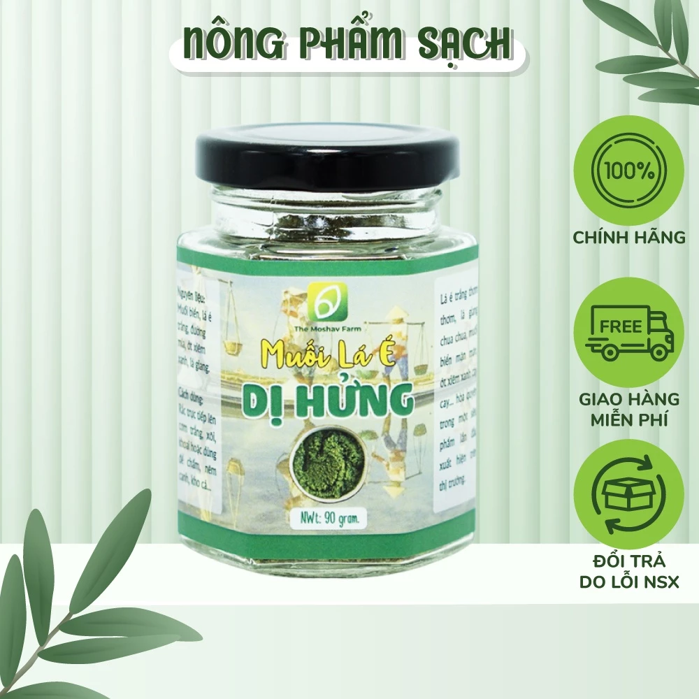 Muối lá é dị hửng The Moshav Farm hũ 90 gram - Nông Phẩm Sạch