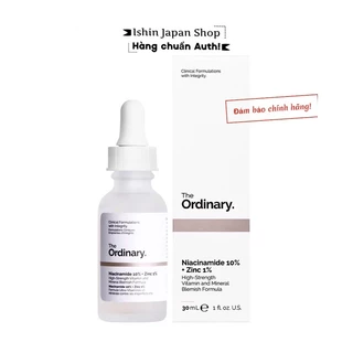 Tinh chất giảm mụn giảm thâm The Ordinary Niacinamide 10% + Zinc 1% chuẩn Canada