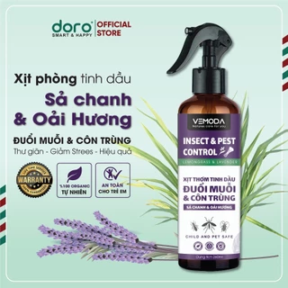 Bình xịt phòng đuổi muỗi Sả chanh Oải Hương Vemoda