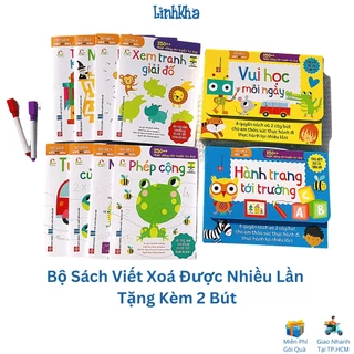 Bộ sách Viết Và Xóa - 150++ Hoạt Động Rèn Luyện Tư Duy - Tặng Kèm 2 Bút ( Đinh Tị )