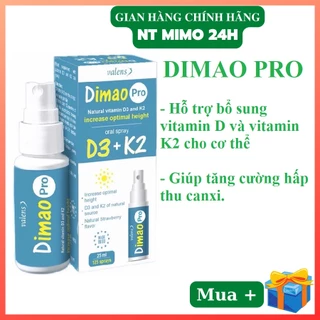 [ Quà tặng ngẫu nhiên ] Dimao pro D3 + K2 Chai Xịt Miệng Giúp Tăng Cường Hấp Thu Canxi Cho Bé