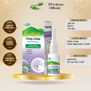 Thông Xoang Eugica (Chai 15ml) - Xịt mũi thảo dược (betadine/ eugica herbal nasal spray)