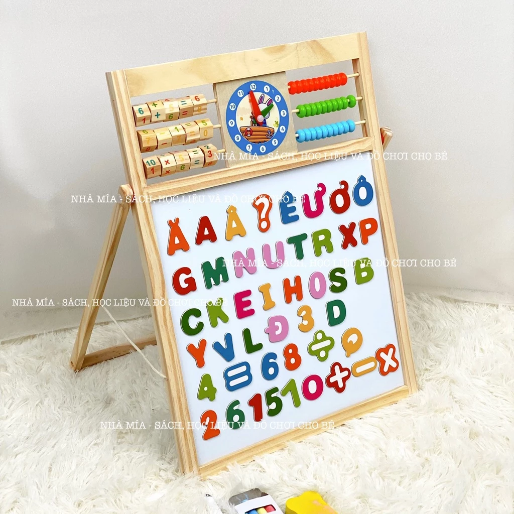 Bảng edu nam châm 2 mặt cho bé học chữ cái tiếng việt và số mẫu mới nhất năm 2023 tặng bộ số và chữ cái tiếng việt