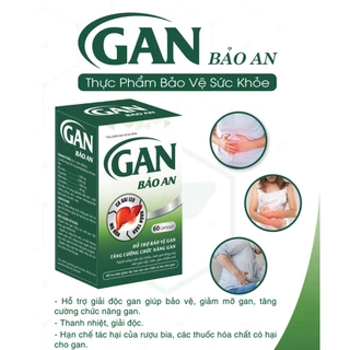 Bổ gan Bảo An hỗ trợ giải độc gan, hạ men gan , tăng cường chức năng gan -hộp 60 viên